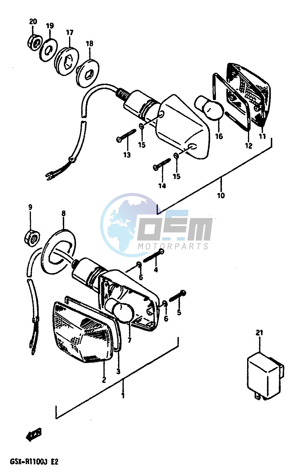 TURN SIGNAL LAMP (E1,E6,E24)