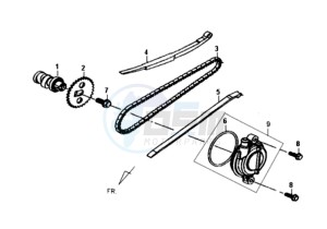 FIDDLE II 50 drawing CHAIN / CHAIN TENSIONER / CHAIN GUIDE