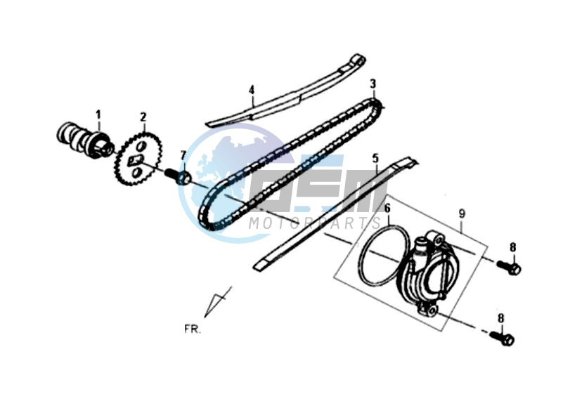 CHAIN / CHAIN TENSIONER / CHAIN GUIDE