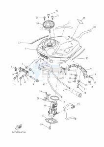 TRACER 7 MTT690 (B4T2) drawing FUEL TANK