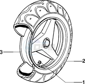 Zip 95 drawing Rear Wheel