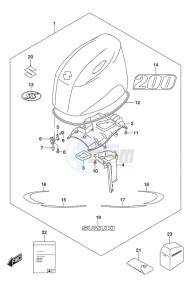 DF 200A drawing Engine Cover SS Model