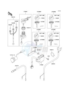 KVF 360 A [PARAIRIE 360 4X4] (A1-A3) PRAIRIE 360 4X4] drawing IGNITION SWITCH