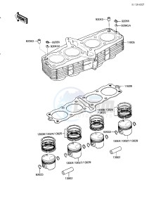 KZ 650 H [CSR] (H3) [CSR] drawing CYLINDER_PISTONS -- 83 H3- -