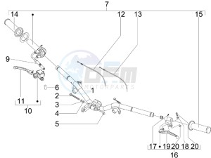 LX 150 4T ie USA drawing Handlebars - Master cil