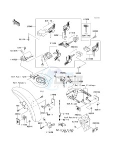 VN 1600 B [VULCAN 1600 MEAN STREAK] (B6F-B8FA) B8FA drawing IGNITION SWITCH_LOCKS_REFLECTORS