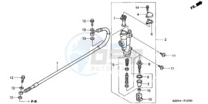 CRF250R9 Australia - (U / BLA) drawing RR. BRAKE MASTER CYLINDER