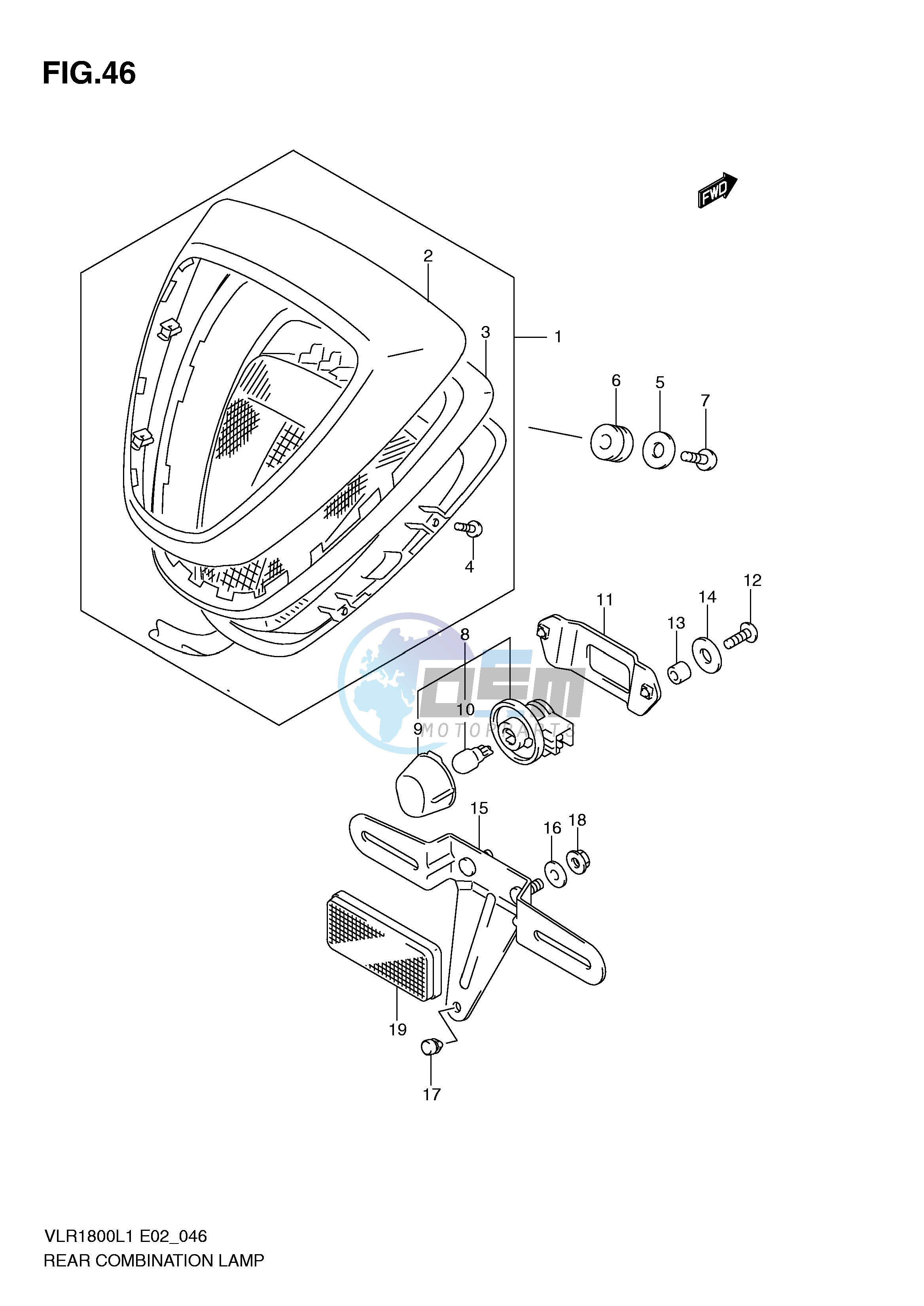 REAR COMBINATION LAMP (VLR1800L1 E2)