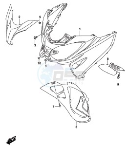 AN650 BURGMAN drawing FRONT LEG SHIELD