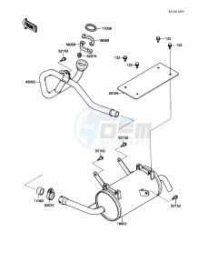 KAF 450 B [MULE 1000] (B1) [MULE 1000] drawing MUFFLER-- S- -