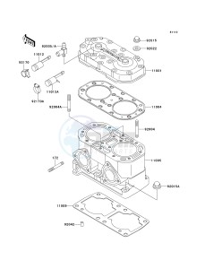 JF 650 A [X2] (A6-A9) [X2] drawing CYLINDER HEAD_CYLINDER