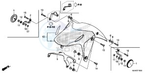 CBR500R England - (3ED) drawing FRONT FENDER