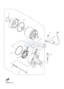 YZF-R1B 1000 (1KBH) drawing STARTING MOTOR