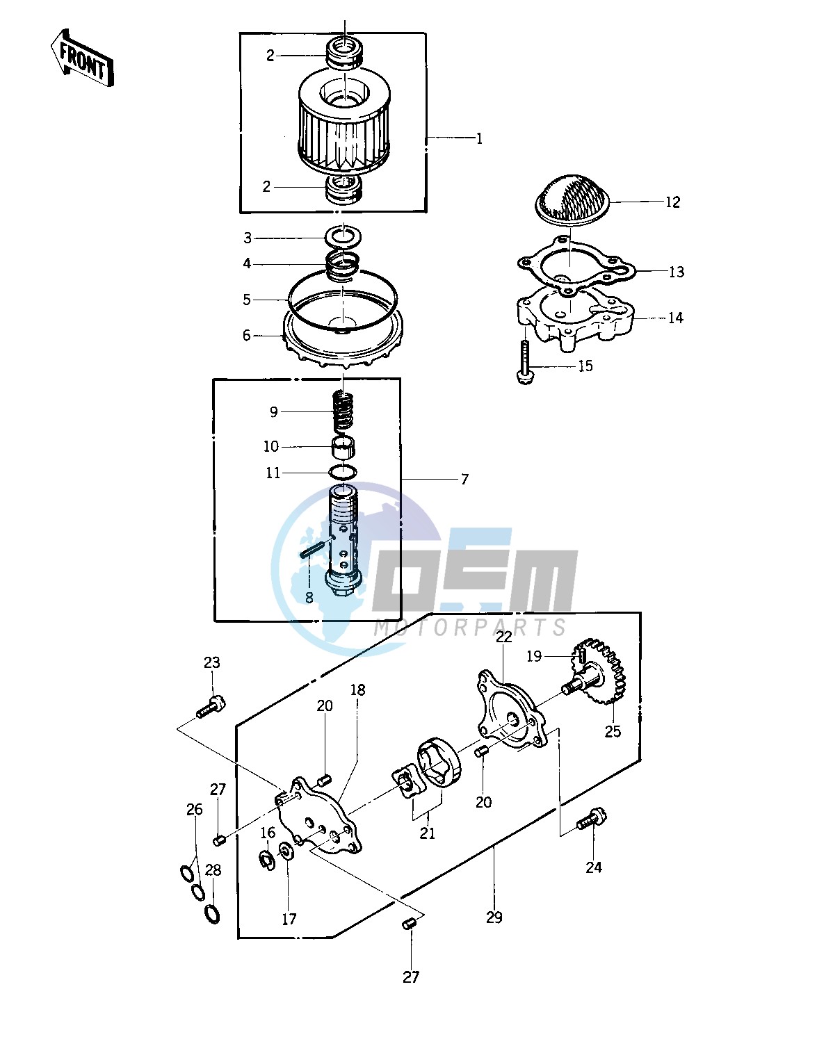 OIL PUMP_OIL FILTER -- 76 -77 KZ400 - D3_D4- -