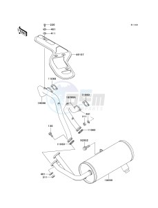 KAF 620 G [MULE 3000] (G6F-G8F) G6F drawing MUFFLER-- S- -