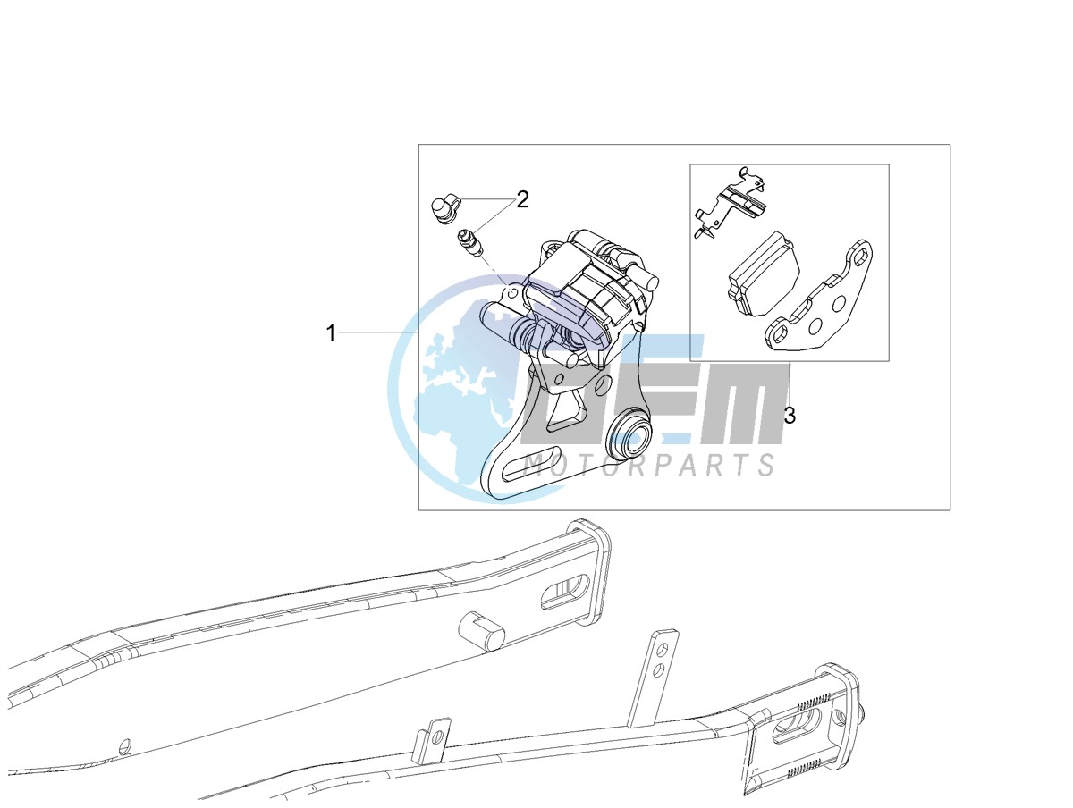 Rear brake caliper