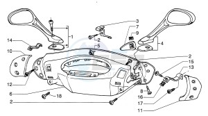 Hexagon 125 LX4 drawing Handlebar cover