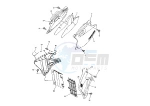 YZ F 250 drawing SIDE COVERS MY02