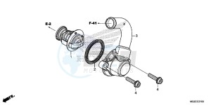 CB500FAD CB500F ABS Continue » UK - (E) drawing THERMOSTAT