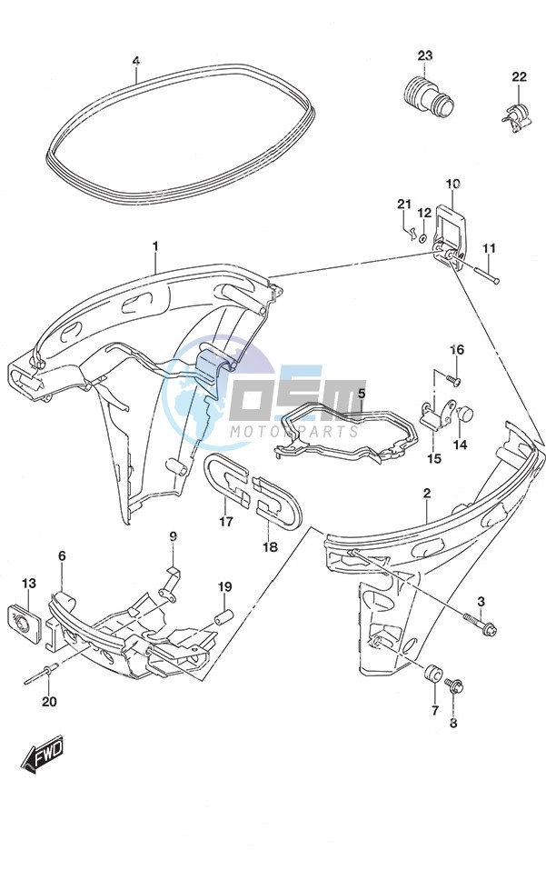 Side Cover Tiller Handle w/Power Tilt