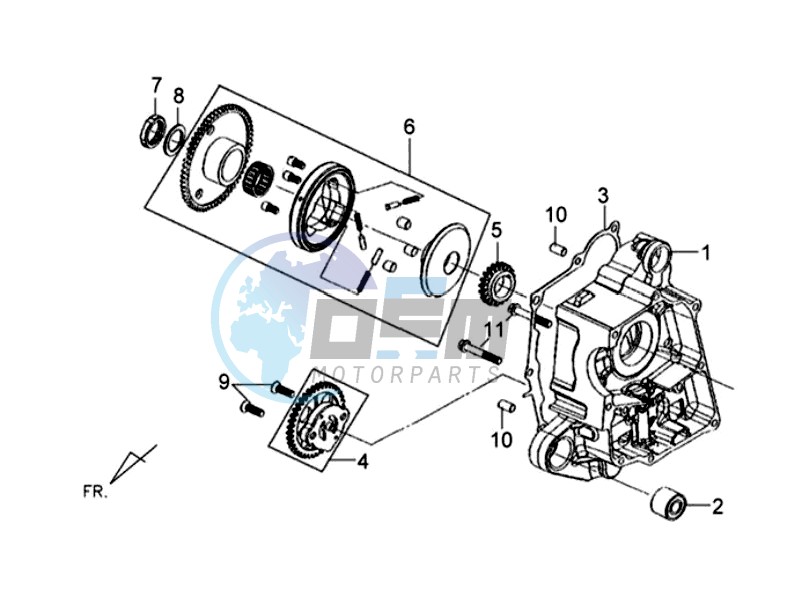 CRANKCASE RIGHT / OILPUMP