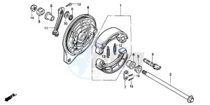 NV600C 400 drawing REAR BRAKE PANEL