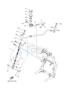 YFM250R RAPTOR 250 (33B7) drawing REAR MASTER CYLINDER