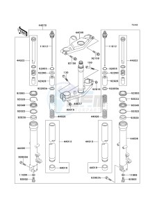 ZX 1100 D [NINJA ZX-11] (D7-D9) [NINJA ZX-11] drawing FRONT FORK