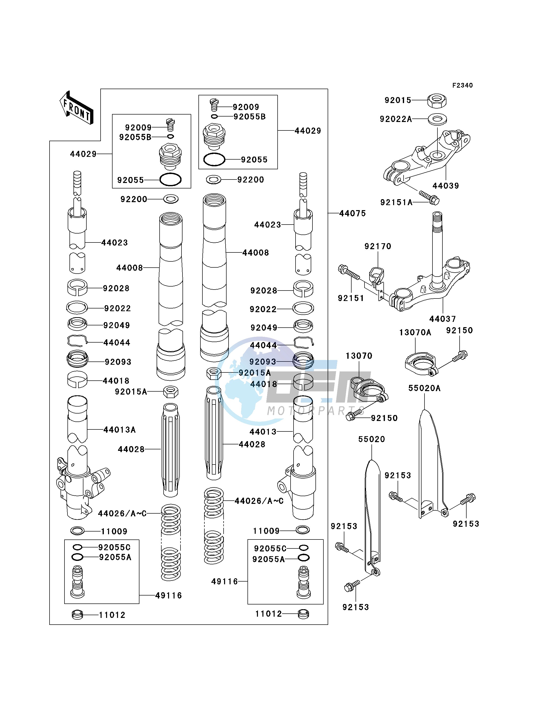 FRONT FORK -- D6F- -