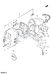 DR125S (Z-D) drawing REAR COMBINATION LAMP (E2, E4, E15, E21, E25)