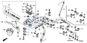 TRX500FEB drawing FR. BRAKE MASTER CYLINDER