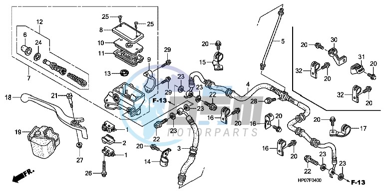 FR. BRAKE MASTER CYLINDER