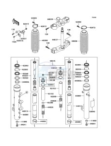 KLE500 KLE500B6F GB XX (EU ME A(FRICA) drawing Front Fork