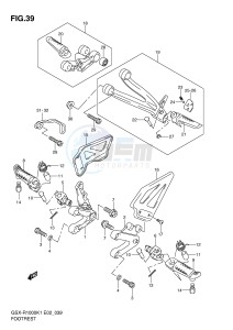 GSX-R1000 (E2) drawing FOOTREST