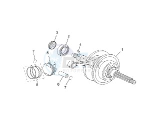 YP R X-MAX 125 drawing CRANKSHAFT AND PISTON