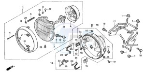 CBF600S drawing HEADLIGHT (CBF600N/NA)