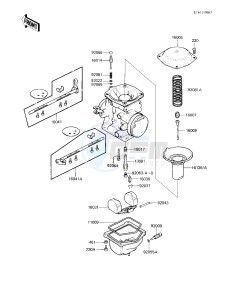 KZ 750 F [LTD SHAFT] (F1) [LTD SHAFT] drawing CARBURETOR PARTS