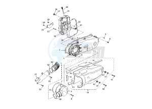 YP R X-MAX 125 drawing CRANKCASE COVER