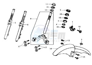 JOYRIDE - 125 cc drawing FRONT FORK