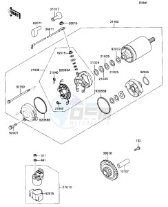 ZX 1100 C [NINJA ZX-11] (C1-C4) [NINJA ZX-11] drawing STARTER MOTOR