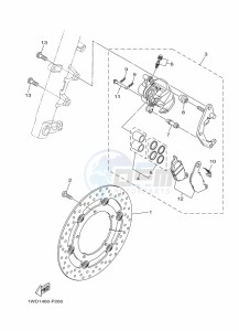 YZF250-A (B1X7) drawing FRONT BRAKE CALIPER