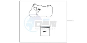 CBR1000RAA UK - (E / ABS HRC MKH) drawing INDOOR CYCLE COVER