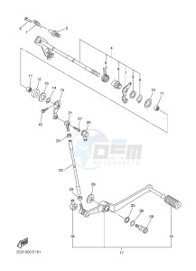 YZF-R6 600 R6 (2CXH) drawing SHIFT SHAFT