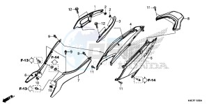 NSS125ADF Forza 125 - NSS125AD UK - (E) drawing BODY COVER/ REAR GRIP