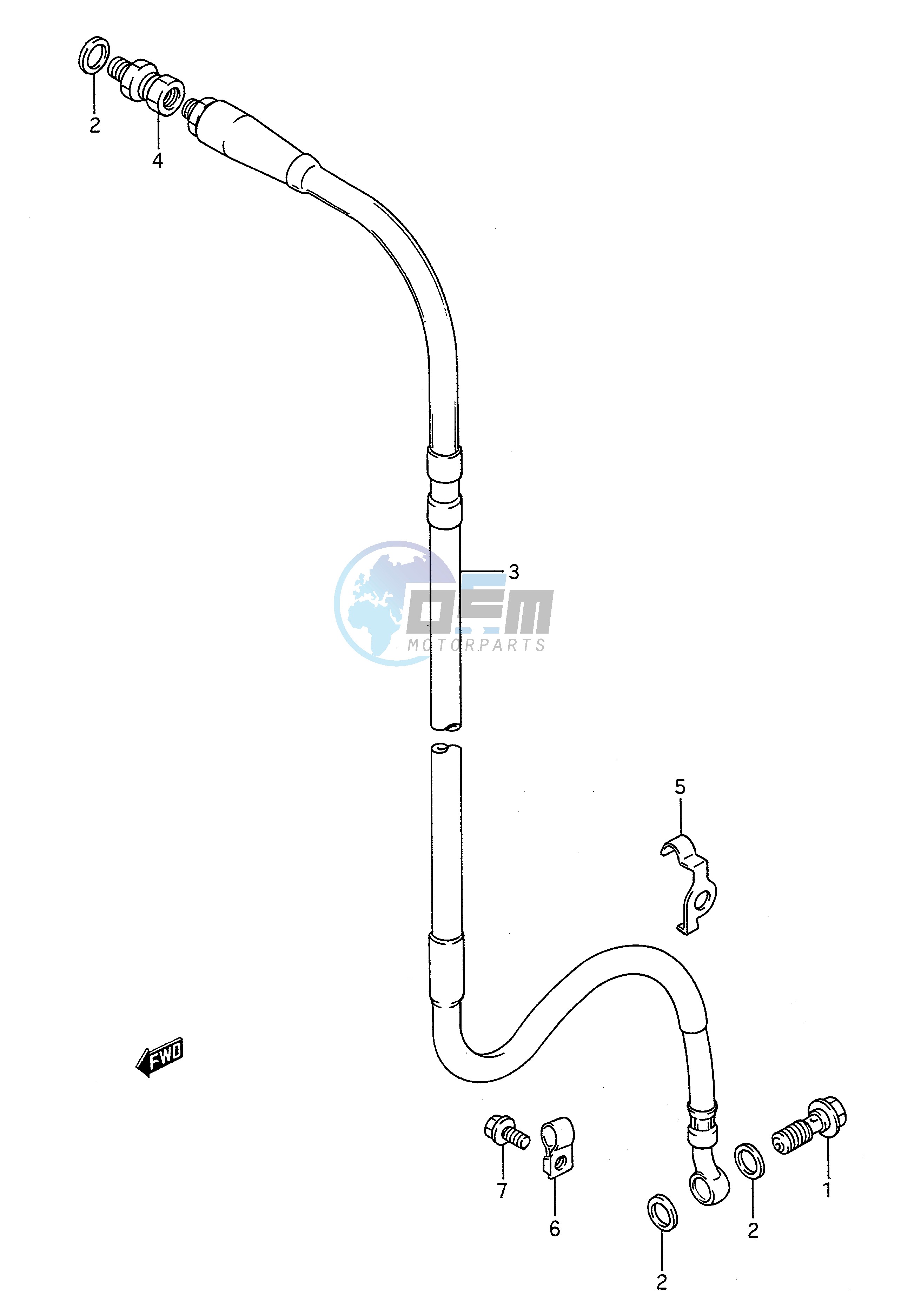 FRONT BRAKE HOSE (MODEL K L M)