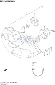 TL1000R (E2) drawing HEADLAMP (E4,E18,E22,E25,E34)