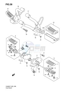 DL650 (E2) V-Strom drawing FOOTREST