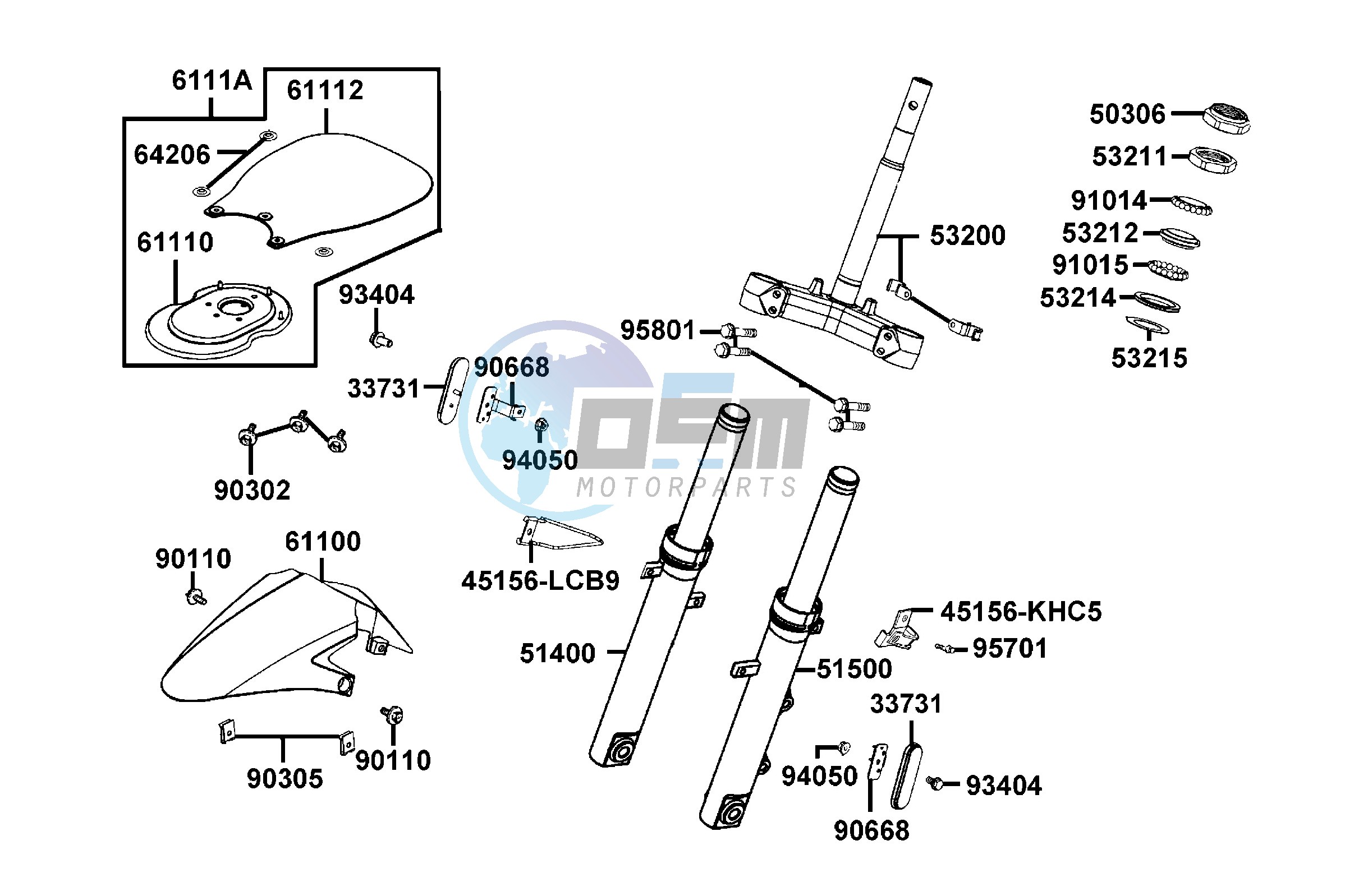 Steering Stem  - Front Cushion