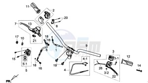 MIO 50 L5-L6 drawing STEERING /  BRAKE LEVERS CPL.  L /R