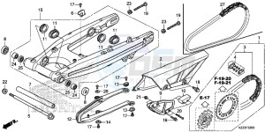 CRF250LD CRF250L UK - (E) drawing SWINGARM